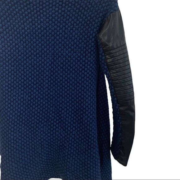 Devoted Leather Arm knitted Open Cardigan - Picture 7 of 8